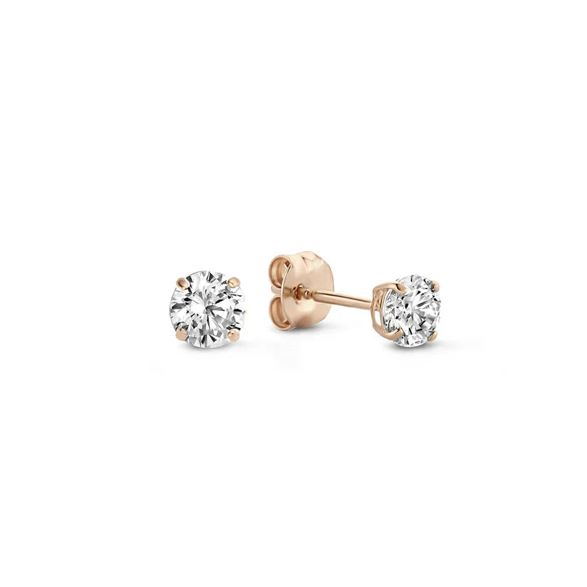 Moon Stone Stud Earrings