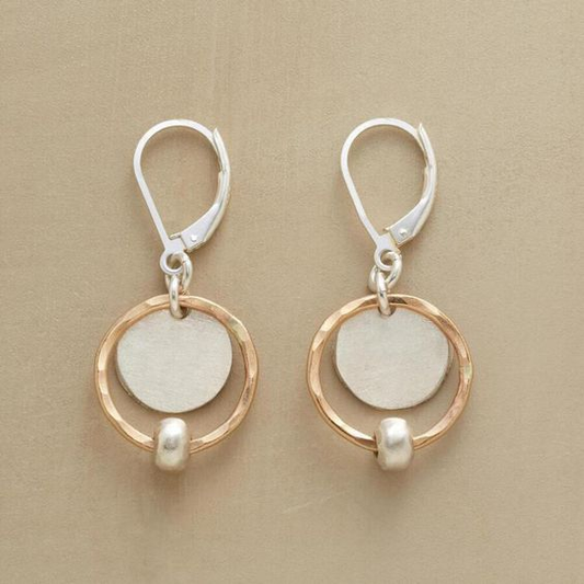 Vintage Gold & Silver Plated Pearl Earrings