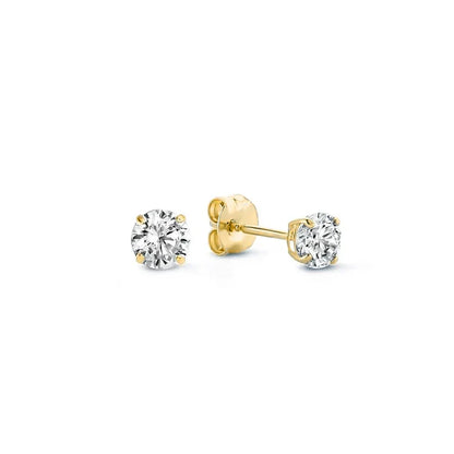 Moon Stone Stud Earrings