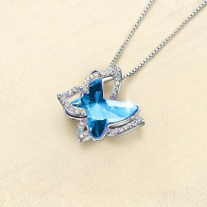 Sapphire Butterfly Necklace