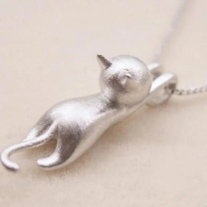 Fun Necklace with a 925 Silver Kitten