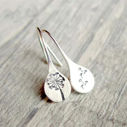 Vintage Silver Flower Earrings