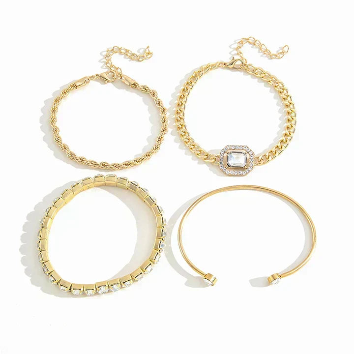 The Calvina Bracelet Set | Gold